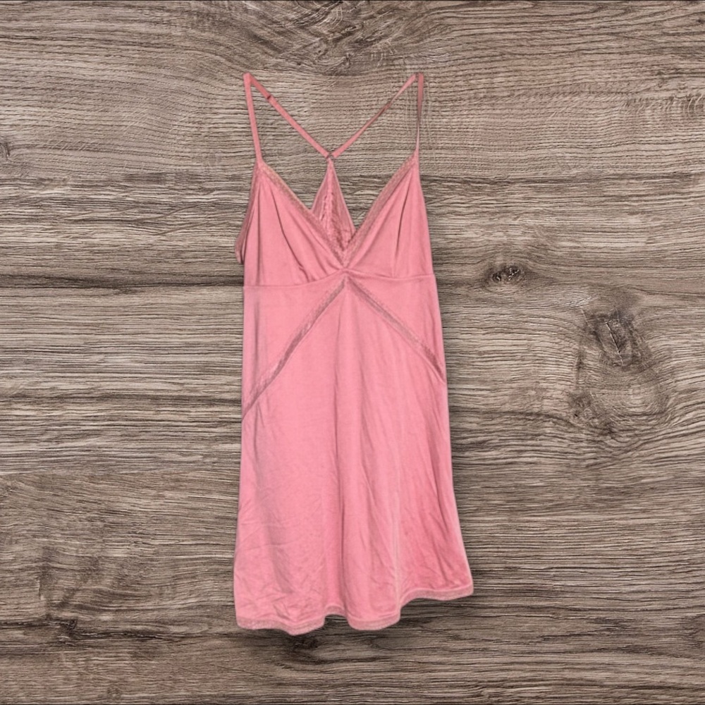NWOT- Auden Pink Sexy Chic Lace-Trimmed Lingerie Slip